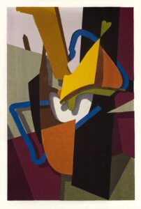 "Blå bana",serigrafi, 1994, 43 x 28 cm., Upplaga: 30 ex.