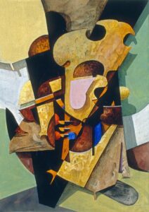 "Fanfar", akvarell, gouache, 1994, 36 x 25,5 cm. Inköpt av VGR, 1994