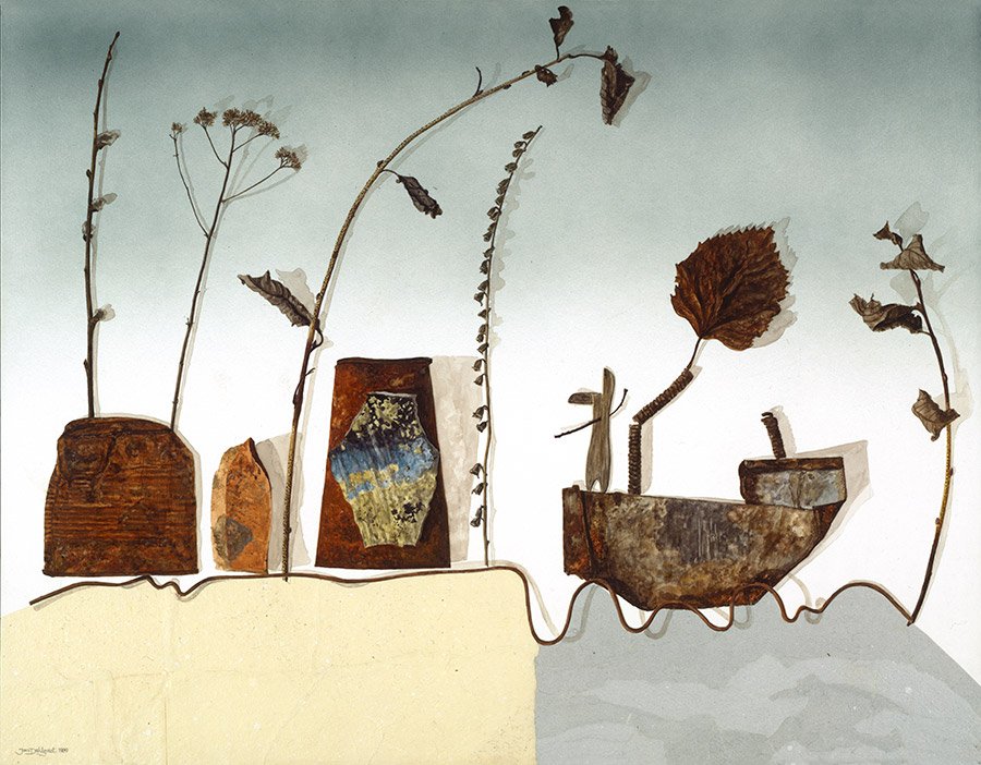 "Hemkomsten", akvarell, handgjort papper, 1989, 56 x 72 cm