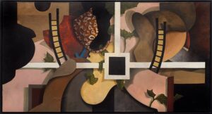 "Jakobs stegar", olja på duk, 1997, 150 x 80 cm.