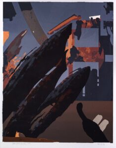 "Skymning", serigrafi, 1991, 38 x 29,5 cm, upplaga: 40 ex.