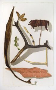 "Vägvisare", färgetsning, 1990, 22 x 36 cm, upplaga: 60 ex.