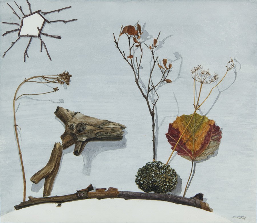 "Promenad", akvarell, 1988, 34,5 x 40 cm