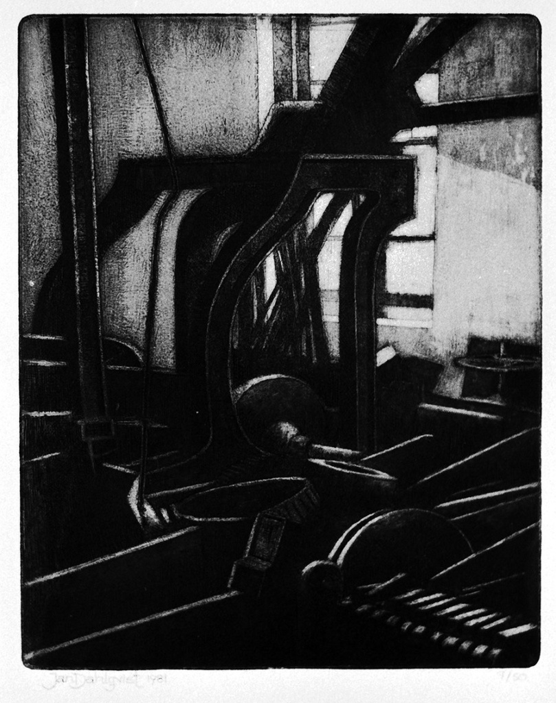 "Remfabriken", etsning, 1981, edition 50