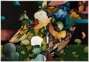 "Ansamling", akvarell, gouache, färgpenna, 52 x 74,5 cm