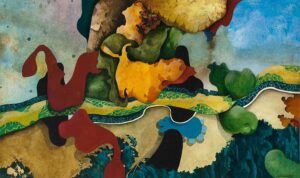 "Den gula vägen", akvarell, gouache, 2009, 31 x 53 cm