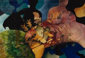 "Kropp", akvarell, gouache, färgpenna, 2008, 52 x 74 cm.