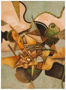 "Sammanhållning", akvarell, färgpenna på papper, 38 x 28 cm, 2012