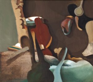 "Väntar", olja på duk, 2000, 30 x 34 cm