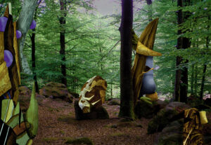 "I skogen", digigrafi, 15 x 18,8 cm, 50 ex. 1996. © Jan Peter Dahlqvist, 2024