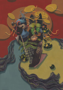 "Centralgfestalter", teckning, målning, 2022, 42 x 29,7 cm