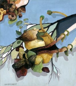 "Naturstycke", profan ikon, akvarell, gouache, färgpenna på kritgrunderad plywood, 2000, 16 x 14 cm