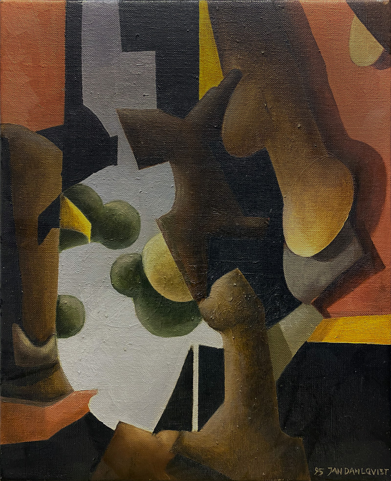 "Anhopning", olja, 43 x 35 cm ca, 1994