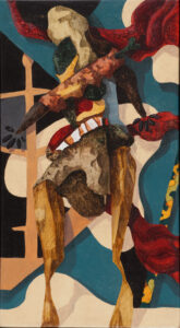 "Gestalt", profan ikon, akvarell, gouache, färgpenna på kritgrunderad plywood, 1992, 25 x 13,5 cm