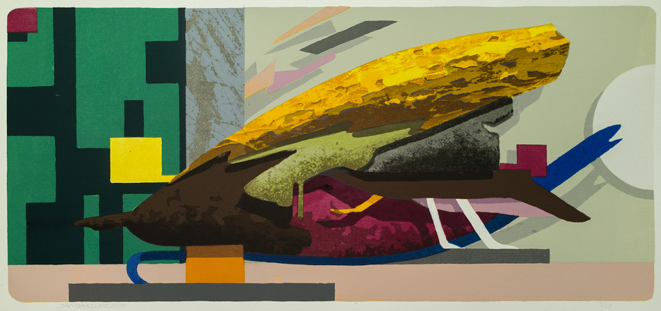 "Gränsöverskridande", serigrafi, 1995, 26,3 x 59 cm, upplaga: 27 ex.