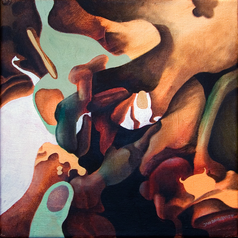 "Långt ner", olja på duk, 1993, 30 x 30 cm