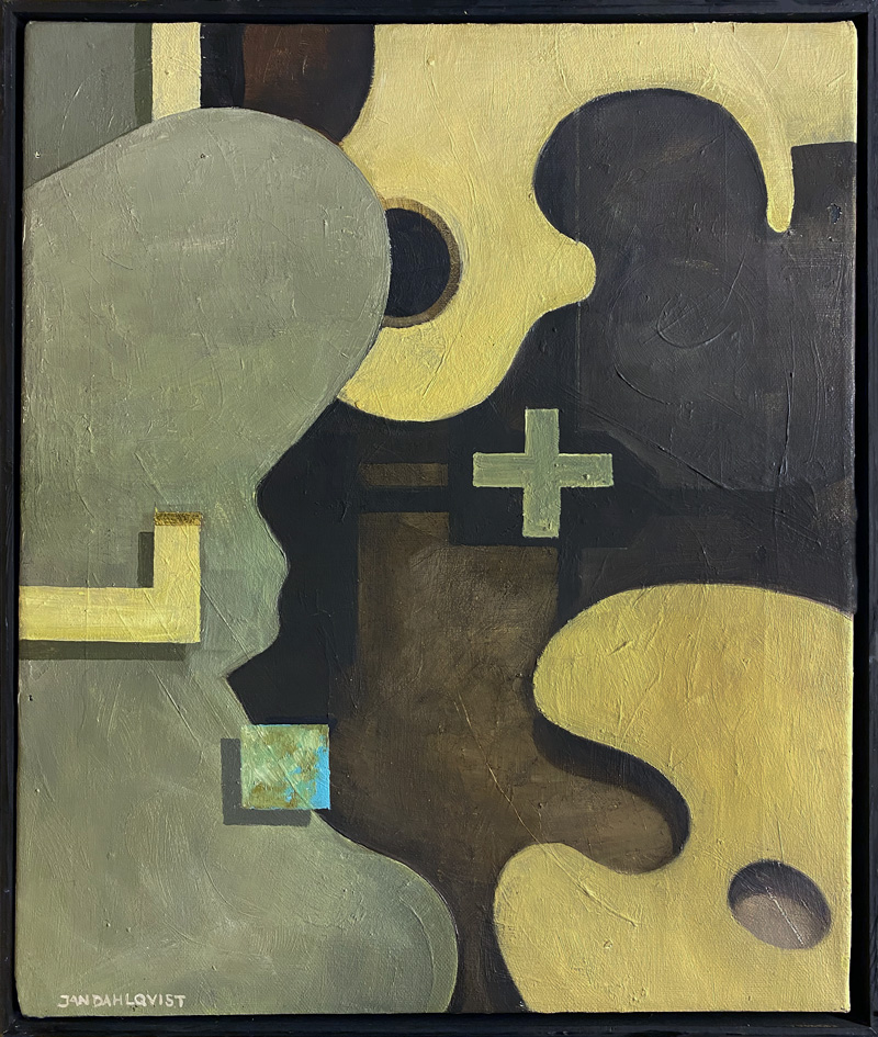 "Munsbit", olja på duk, 1988, 50 x 38 cm, bladguld