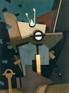 "Nattfly", olja, 60 x 40 cm ca, 1994