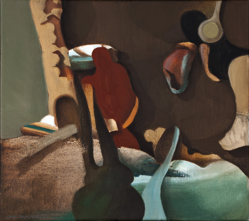 "Väntar", olja på duk, 30 x 34 cm, 2000