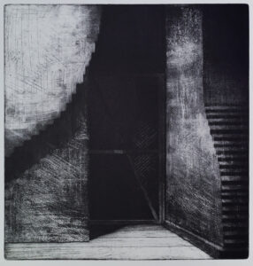 "Vindsljus II", etsning, 1986, 33 x 32 cm