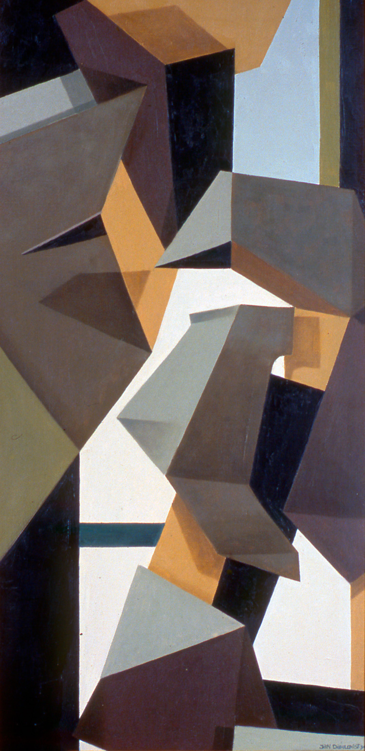 ”Vinkelrum”, opd, 1994, 100 x 50 cm ca