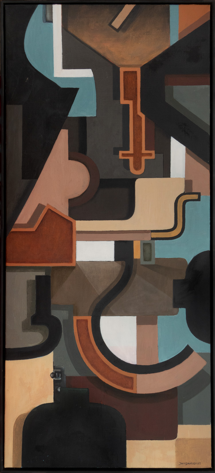 "Vinklar & Vrår", olja på duk, 1994, 120 x 50 cm